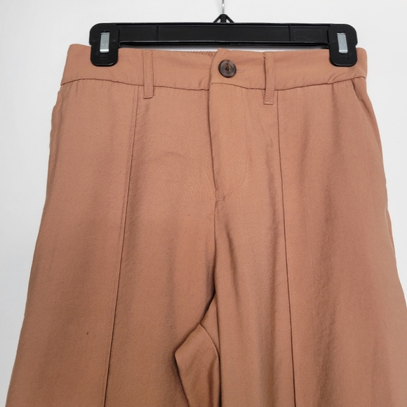 A‎ New Day High Rise Slim Fit Pintuck Ankle Pants Casual Women Brown Egg Size 2 - Picture 5 of 10